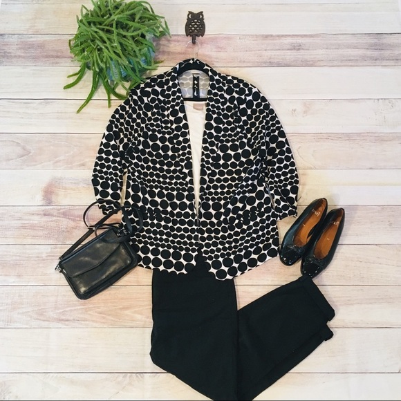 Open Front Polka Dot Jacket - Picture 1 of 5